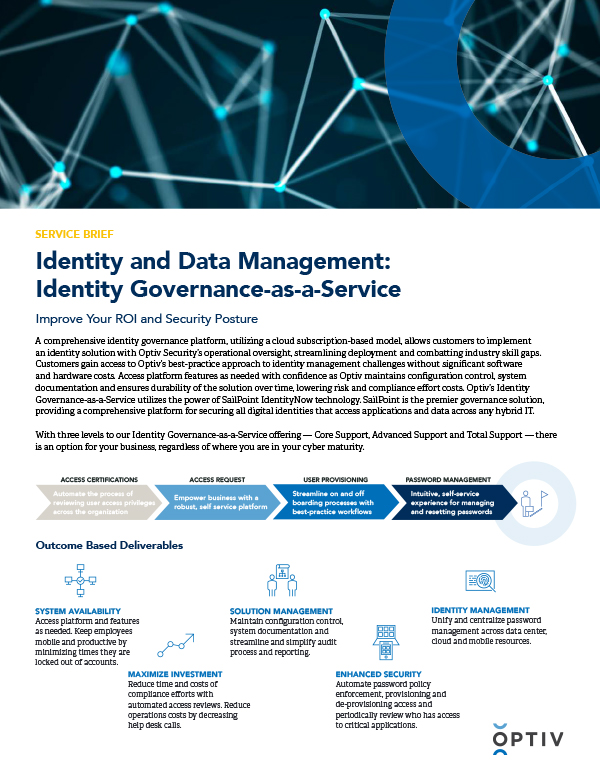 Identity and Data Management: Identity Governance-as-a-Service | Optiv